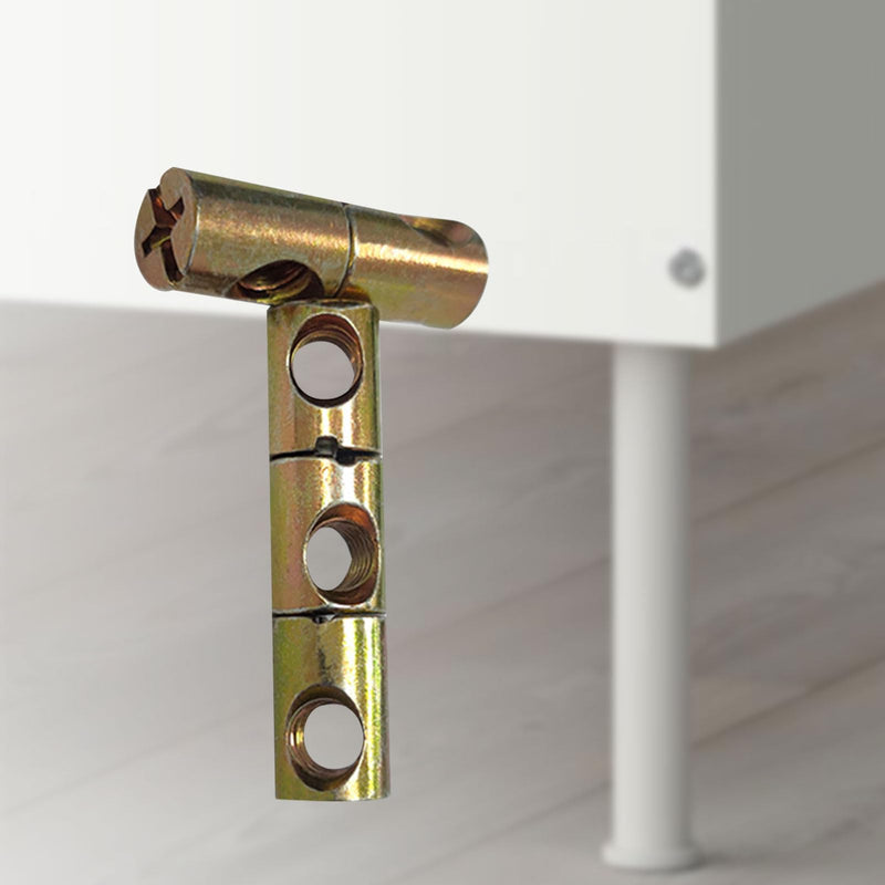[Australia - AusPower] - 4 PCS M6 Spring Loaded Barrel Nuts, Slotted Barrel Nuts Cross Dowels, Replacement Screws Cross Dowel Barrel Nuts with Part 100514 for Furniture Bed Crib and Chairs 