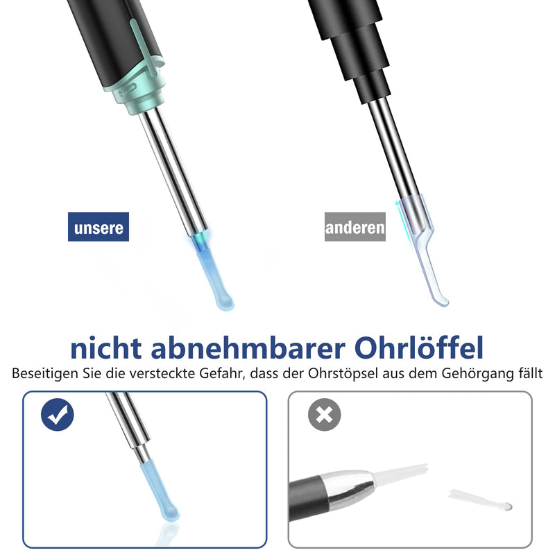Ear Wax Remover, IP67 Otoscope, Ear Cleaner with Camera | 3.5 mm otoscope, IP67 waterproof, 8 replacement attachments, compatible with Android smartphones, iPhones and iPads