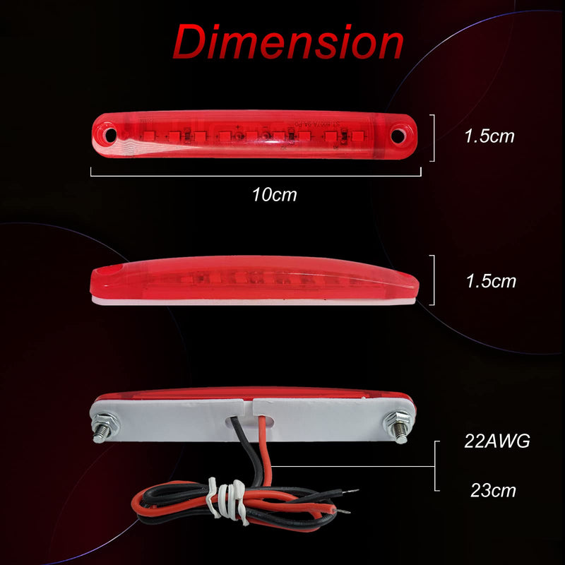 8Pcs Boat Navigation Lights, Stern Lights for Boats, Marine Led Lights for Boat Light Bow and Stern, LED Safety Lamps for Yacht Fishing Pontoon Boat Sailboat Kayak Bass Boat Vessel(Red & Green) 4X Red & 4X Green
