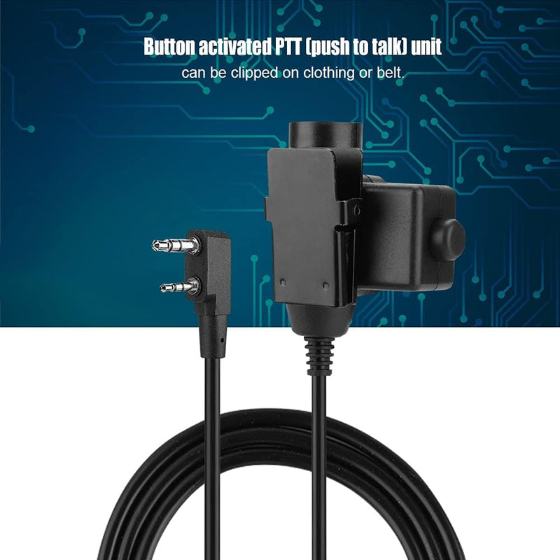 [Australia - AusPower] - U94 PTT Military Adapter Mobile 2 Pin 7.0mm Plug Push to Talk for Kenwood/Baofeng Radio 