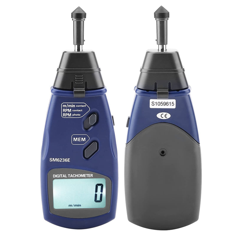 [Australia - AusPower] - Digital Tachometer DT6236E RPM Meter with Large Display, RPM Meter for Small Engines, 2.5 to 99999 RPM Chainsaw RPM Tachometer 5 Digits Tach LCD Rotation Gauge Meter 96 Data Logging 