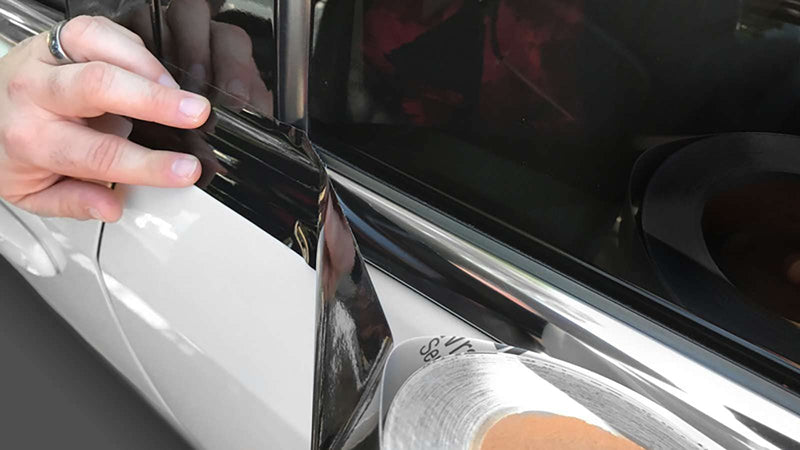 2 in x 75 FT 3D Carbon Fiber Black Vinyl Wrap Kit Sticker Decal for Black Out Chrome Remove Window Trim Door Trim Self-Adhesive Air Release Waterproof and Scratch DIY 2 in x 75 FT