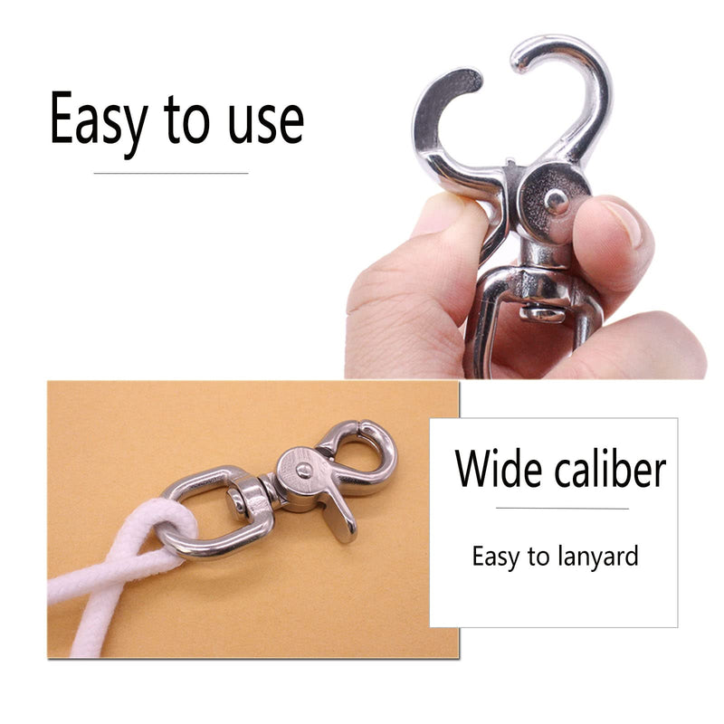 [Australia - AusPower] - Lobster Clasp - 2PCS Trigger Snap Hooks Heavy Duty Quality 316 Steel, Strong and Durable Wide Applicability of The Swivel Clasp, Perfect for Bag Straps, Pet Leashes 