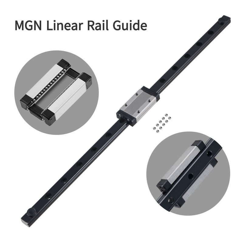 [Australia - AusPower] - MGN12H Black Linear Guide Rail 300mm with MGN12H Bearing Steel Black Carriage Block,for Ender 3, Corexy, Tronxy 3D Printers Upgrades and CNC Machine 