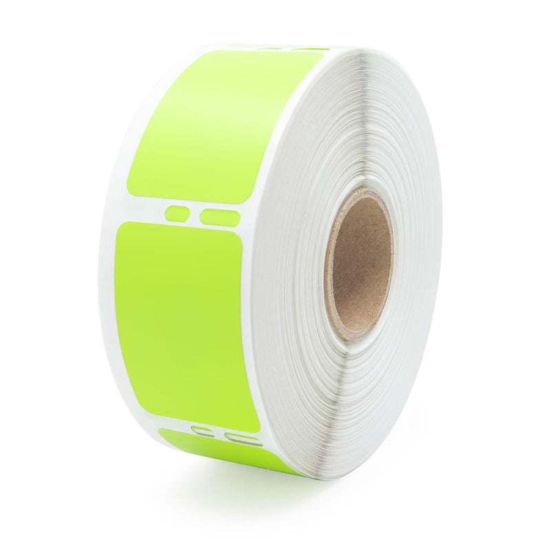 Dymo LV-30347G Compatible Green Labels - 1 x 1-1/2"