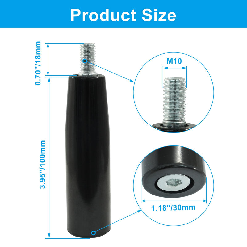 [Australia - AusPower] - Revolving Handwheel Machine Handle, M10 x 100 mm Thread Handle Grip Rotating Handles for Lathe Machine, Mechanical Equipment, Instrument and Apparatus, Industrial Equipment M10*100 