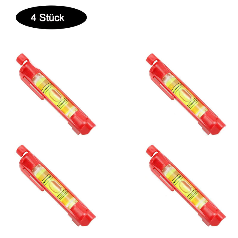 Catelves Pack of 4 String Spirit Level, Red String Spirit Level, Professional Cord Spirit Level, Cord Level for Masonry, Plumbing, Gutter Work, Spirit Level String Spirit Level Red