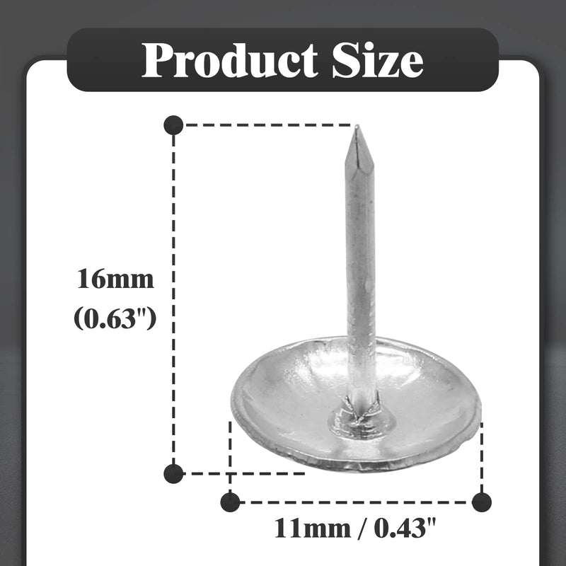 [Australia - AusPower] - Daisy Antique Silver Upholstery Tacks, Decorative Tack Stud, Furniture Tacks Pins 11mm x 16mm / 0.43 Inch x 0.63 Inch, Upholstery Nails for Sofa, Door, Jewelry Box(100Pcs) 