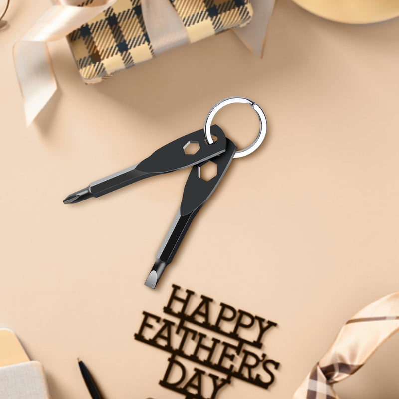 [Australia - AusPower] - Christmas Gifts Stocking Stuffers for Men Adults, Tools Gifts for Men Boyfriend 4-in-1 Keychain Screwdriver Set with Phillips,Cool Stuff Ideas Gadgets for Him Fathers Day Anniversary Birthday Presents 