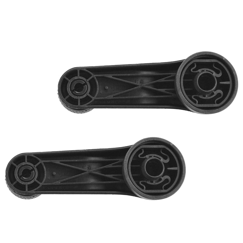 [Australia - AusPower] - TRQ Manual Window Crank Handle Black Pair Set Compatible with 1998-2010 VW Beetle / 1995-1999 Cabrio / 1993 Cabriolet / 1999-2003 Eurovan / 1993-2005 Golf / 1993-2004 Jetta 