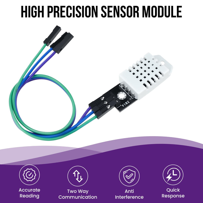 [Australia - AusPower] - 4Pcs DHT22/AM2302 Digital Temperature Humidity Sensor Module with Cable, Temp Range -40~80℃ (±0.5℃), Humidity 0~100% RH (±2%) for A-rduino Electronic Practice DIY, Replace SHT11 SHT15 