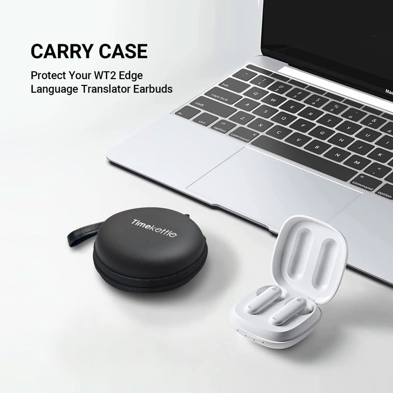 [Australia - AusPower] - Timekettle Accessories for WT2 Edge/W3 Translator Earbuds, Including 1 Pair of Silicone Ear Hooks, 3 Pairs of Earmuffs, and 1 Carry Bag 