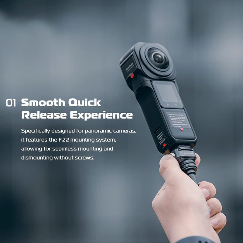 [Australia - AusPower] - FALCAM F22 Quick Release Kit for Insta360, Panoramic Camera Mounting Adapter Convert 1/4" Thread to F22 QR System, Camera Accessory for Insta 360 ONE RS, ONE RS 1-inch, ONE X/X2/X3/Go 3/Ace Pro F22 QR System for insta360 