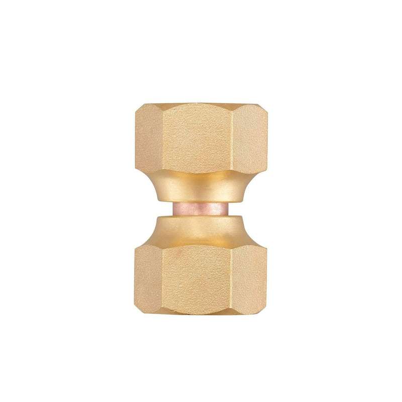 [Australia - AusPower] - 2 PCS Brass 3/8" Female Flare by 3/8" Female Flare Swivel Brass Adapter,Female Swivel Nut,Flare Tube Fitting,Valve Connector 2 PCS 3/8"x3/8" 