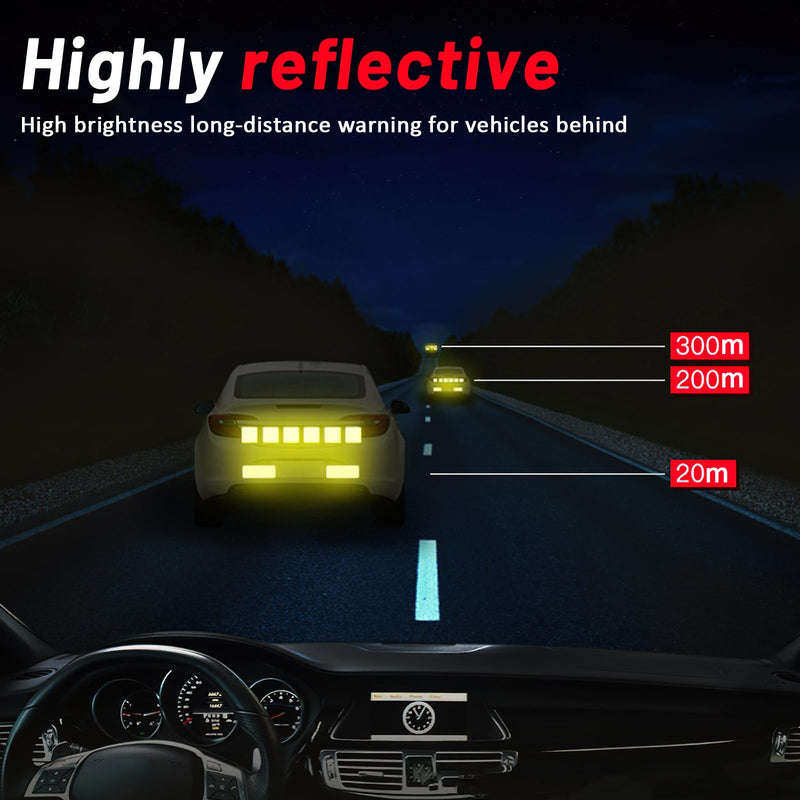 150PCS Safety Reflective Stickers, Waterproof Reflective Tape for Car Bike Motorcycle Reflectors for Mailbox Post, Golf Cart and Trailer Helmet, 3.15 x 1.18 Inch Multicolour