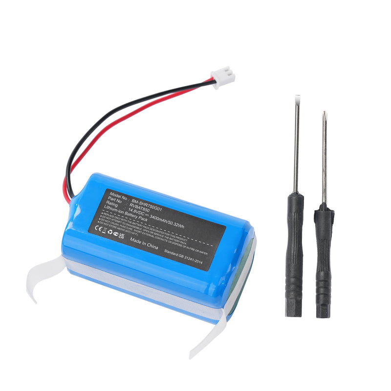 14.8V 3400mAh Replacement Battery for Shark AI Robot PRO RV2001WD RV2520A0US AV2501S UR1105ARUS ION Robot Vacuum R72 RV76 XBATRV2500 RVBAT85002 RVBAT85003 RVBAT85002 RVBAT850 RVBAT850A,Battery