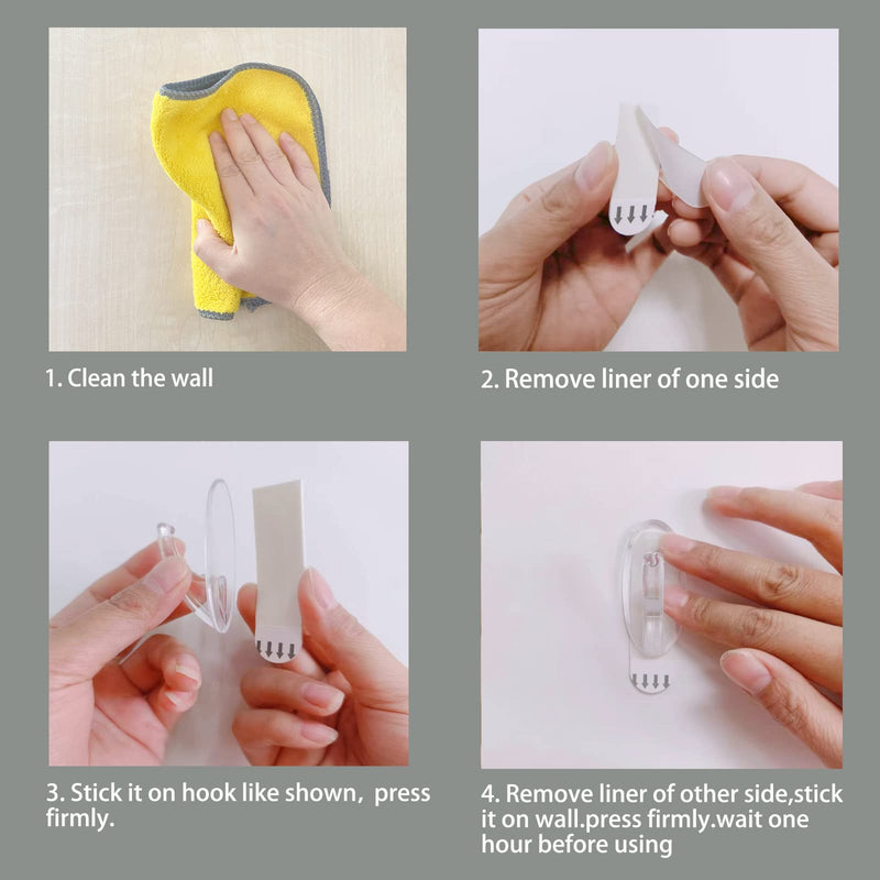[Australia - AusPower] - 72 Small Refill Strips, Damage Free Hanging Wall Adhesive Strips for Indoor Wall Hooks, Wall Hanging Strips for Holiday Posters and Decorations,Removable Double Sided Adhesive Strips Small-72strips 