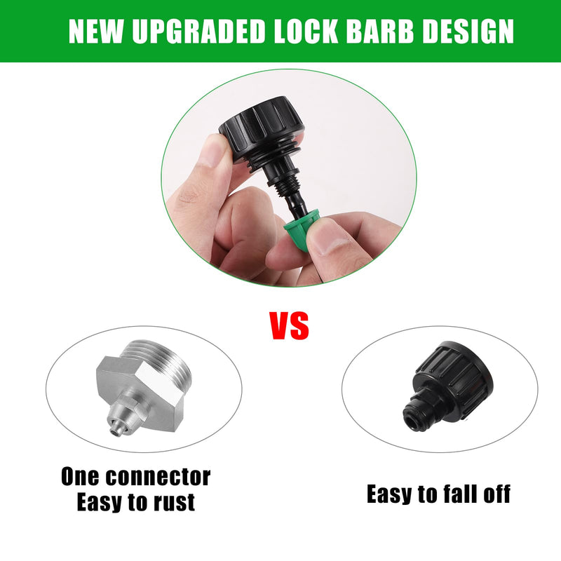 [Australia - AusPower] - Garden Hose Adapter 3/4 to 1/4 Inch Drip Irrigation Tubing Connectors Lock Barbed design 3/4 US Standard GHT Thread 5 Pack(3/4" to 1/4" Pipe Connector) 3/4" to 1/4" Pipe Connector 