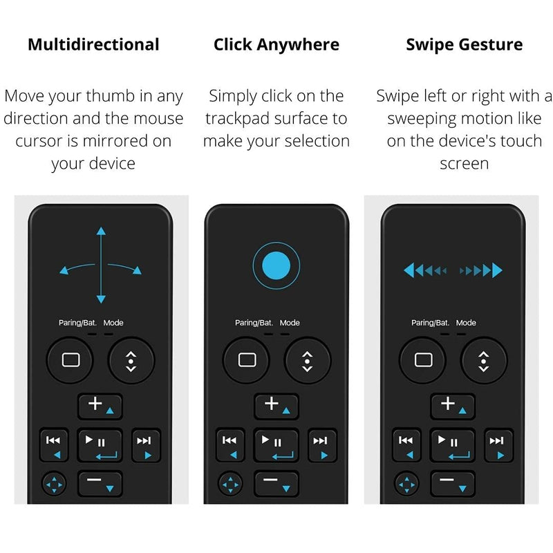 [Australia - AusPower] - TNP Bluetooth Remote Control for iPad iPhone - Trackpad Media Presenter for iOS Mac Android Tablet PC - Wireless Camera Shutter, Media Button, Presentation Clicker, iPad Air Pro, MacBook Pro Mini M1 