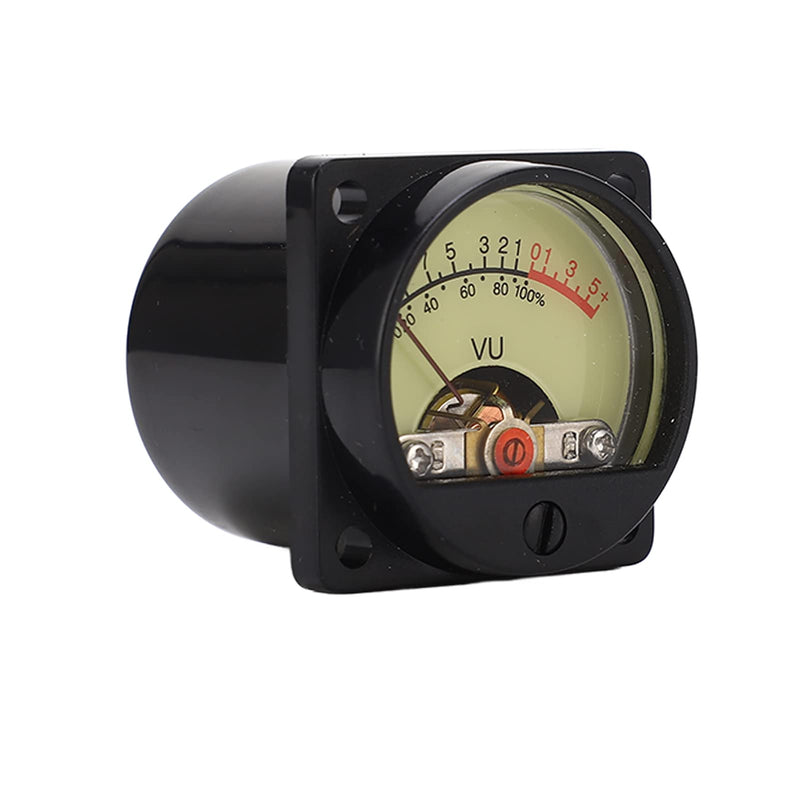 [Australia - AusPower] - Vu Meter, Yellow Pointer Dial White LED Backlit Vu Meter Audio Db Meter VU Meter for Home Car Audio Modification 