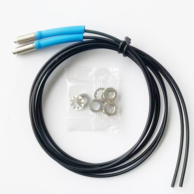 [Australia - AusPower] - FT610 Fiber Optic Sensor,Through-Beam Reflection Fiber Optic,1m Line Length,M6 Sensor Probe Through-Beam Reflection Optical Sensor 
