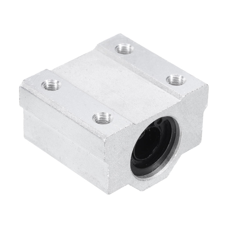 [Australia - AusPower] - uxcell 2PCS SCS10UU Linear Motion Ball Bearing Slide Bushing Aluminum 35mm Long Linear Roller Bearing Slide Block for 10mm Round Shaft Rod in 3D Printer, CNC Machine, Silver Tone 