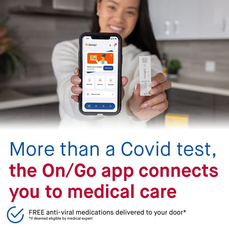 [Australia - AusPower] - On/Go One Rapid COVID-19 Self-Test Kit with Test-to-Treat App, 1 Pack, 1 Test Total, 15-Minute Results, FDA EUA Authorized, Easy to Use at Home, Fast and Accurate. Effective for testing JN.1 1 Count (Pack of 1) 