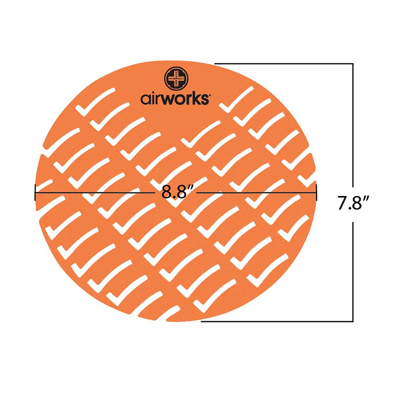 Hospeco - CC-007 Airworks AWUS007-BX Urinal Deodorizer Screen Mango Orange (Box of 10) Orange Mango