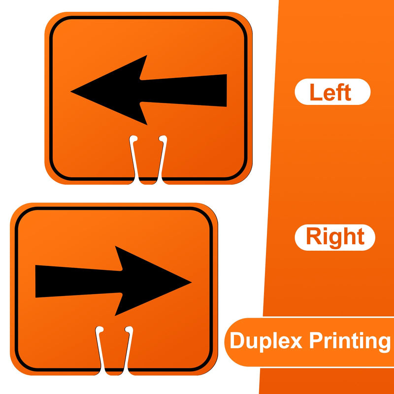 Geetery 6 Pcs Traffic Arrow Orange Detour Signs, Road Cone Top Directional Left Right Go Straight Arrows Sign for Road Barricade Outdoor Construction (Left & Right) Left & Right