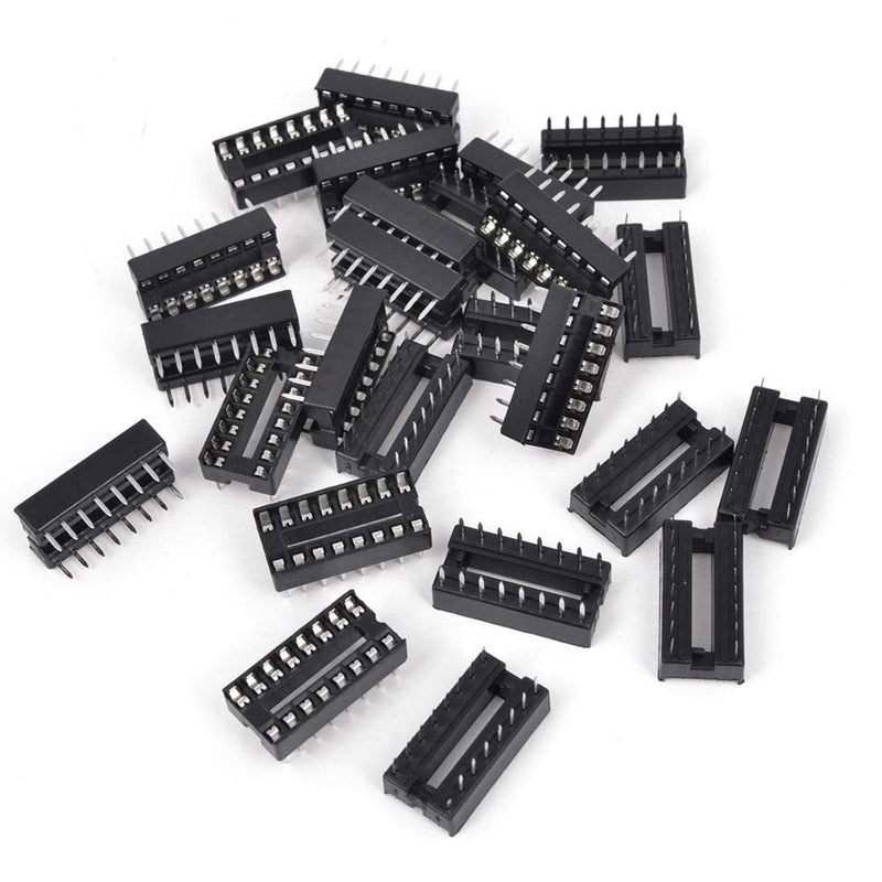 [Australia - AusPower] - 50Pcs DIP IC Sockets 16 Pin DIP-8 2.54MM IC Sockets Adapter Solder Type Socket 16Pin 