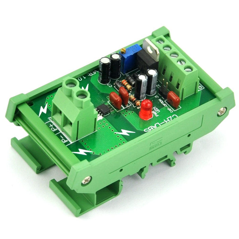 Electronics-Salon DIN Rail Mount AC/DC Current Sensor Module, Based on ACS712 (+/-5Amp) +/-5Amp