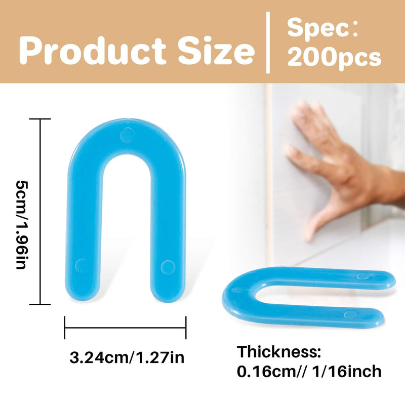 [Australia - AusPower] - Sukh Ceramic Tile Spacers 133PCS- Plastic Horseshoe Shims U Tile Spacers 1/16 Tile Spacer Shim Plastic Tiles Shim Stock Handy Small Hard Plastic Horseshoes U Shape Shims Spacers for Leveling 