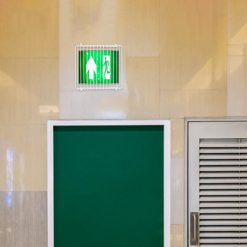 OSALADI Emergency Light Safety Barrier Wire Guard 13X13X3.14In Exit Sign Protective Cover Impact Resistant Animal Intrusion Prevention Indoor Outdoor