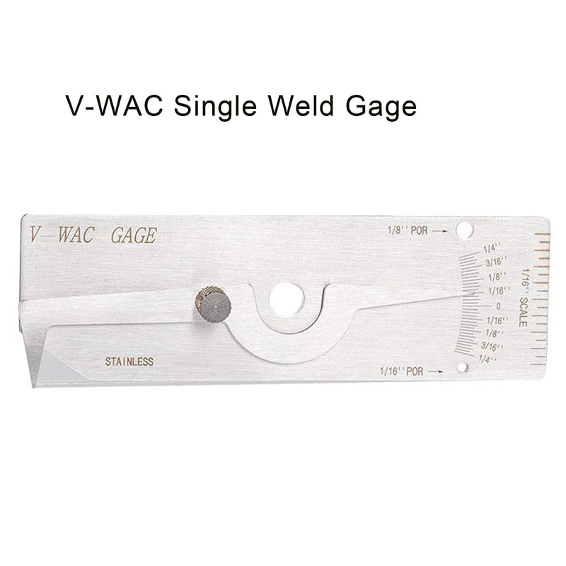 [Australia - AusPower] - Set of 3 Gauge Kit, HI-LO Stainless Steel Welding Gauge + V-WAC Biting Edge Weld Gage + MG-8 Bridge Cam Gage, Weld Gauge Inspection Kit Welding Measuring Tools 
