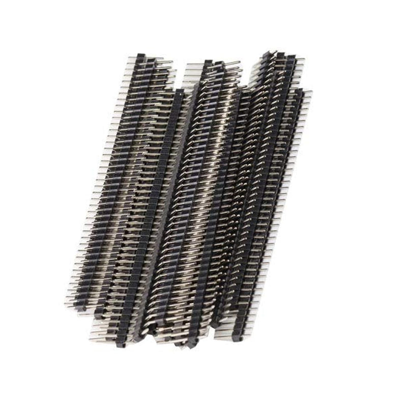 [Australia - AusPower] - 50PCS 40P 2.54mm (0.1 Inch) Pitch Single Row Pin Header Strip Male Pins Header Connector PCB Board Pin Connector Electronic Component Raw Materials 