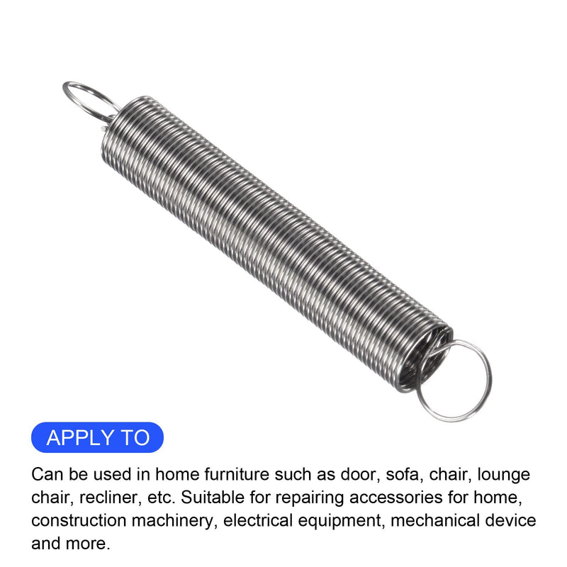 [Australia - AusPower] - Extension Spring (0.6x8x60mm/0.03"x0.32"x2.37") 5Pcs, Stainless Steel Tension Spring Wire - for Home Repair Construction Machinery 0.03"x0.32"x2.37" 