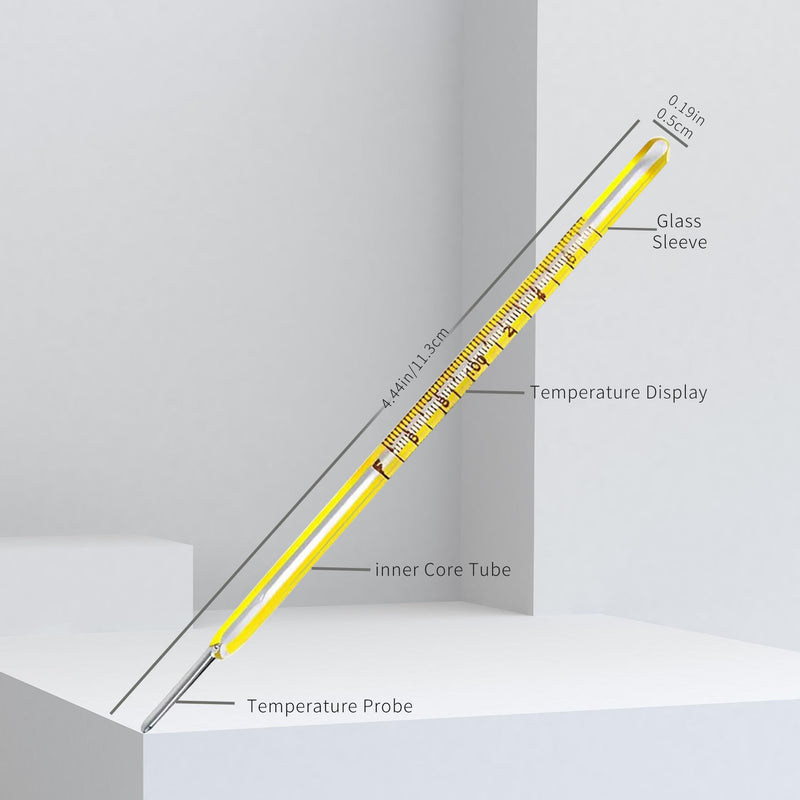 [Australia - AusPower] - ℃&℉ Oral Thermometer for Adults and Kids 2PCS - Glass Basal Body Thermometer - Rectal Body Thermometer for Baby - Non Digital Infrared Thermometer - Accurate Easy Reading by AiBi TECH 