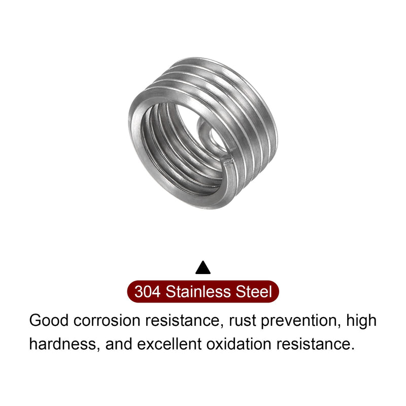 [Australia - AusPower] - 20pcs Wire Thread Inserts M12 x 1.75 1D 304 Stainless Steel Helical Coiled Wire Threaded Sleeve 