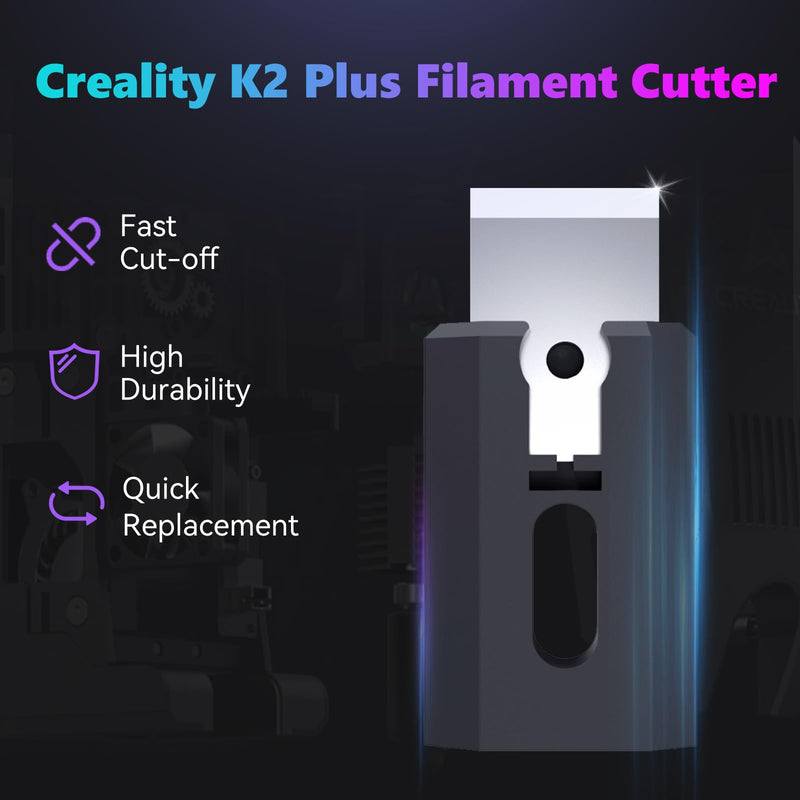 Creality Official K2 Plus Filament Cutter 10PCS, Fast Cut Off Filaments, High Durability Filament Cutter Module Accessories, Quick Replacement Parts for Creality K2/K2 Pro/K2 Plus 3D Printers