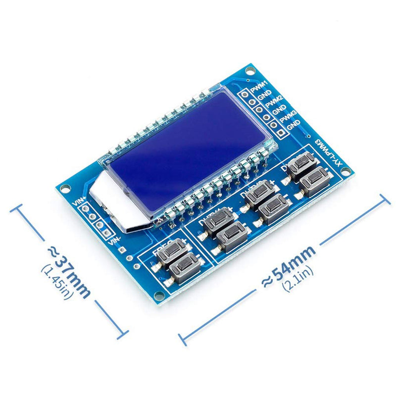 [Australia - AusPower] - Hailege 2pcs 3 Channel PWM Pulse Generator Signal Generator Module Adjustable Frequency Square Wave Rectangular Wave Signal Generator Duty Cycle with LCD Display 1Hz-150Khz 