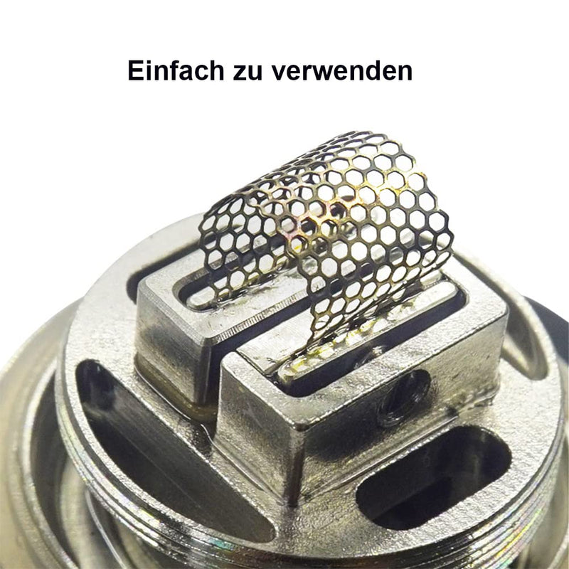 NI80 / A1 / SS316 Mesh Coil 0.16Ω / 0.15Ω / 0.18Ω 20 Pieces Mesh Prebuild Wire for RDA RTA (A1-0.18Ω) A1 --0.18Ω