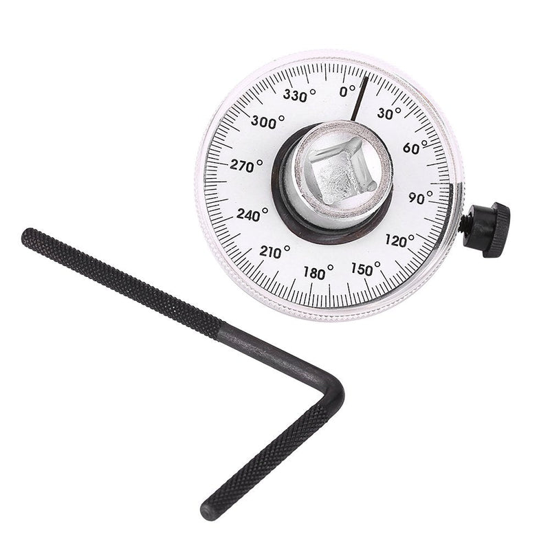 [Australia - AusPower] - Car Rotary Protractor 1/2 Inch 360 Degree Torque Angle Measuring Tool Torsion Wrench with Adjustable Arm Rotation Angle Gauge 