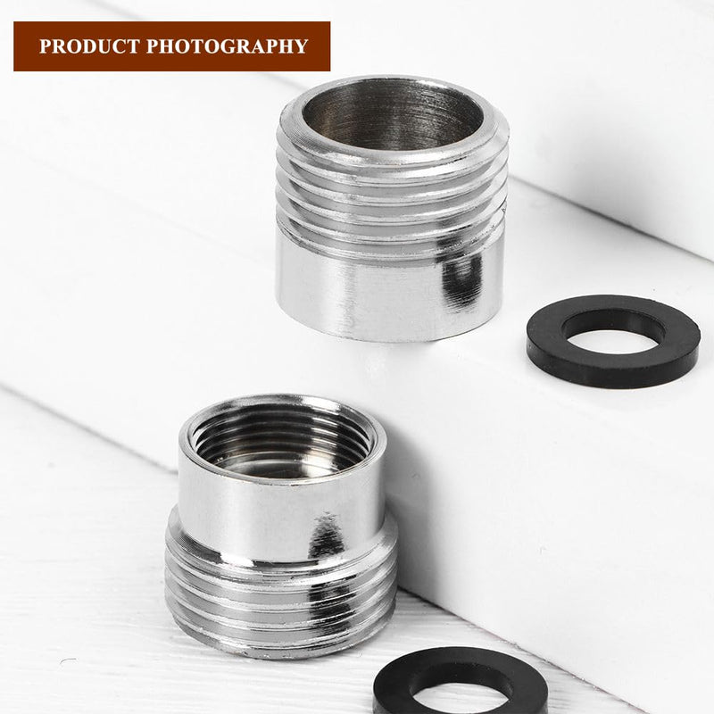 [Australia - AusPower] - 3 Pieces Faucet Adapter Set, CNYMANY Male Thread M20mm to Female Thread M24mm Kitchen Aerator Adapter Set Sink Faucet Adapter Hose Water Filter Standard Hose Außengewinde M20 mm auf Innengewinde M24mm Metal 