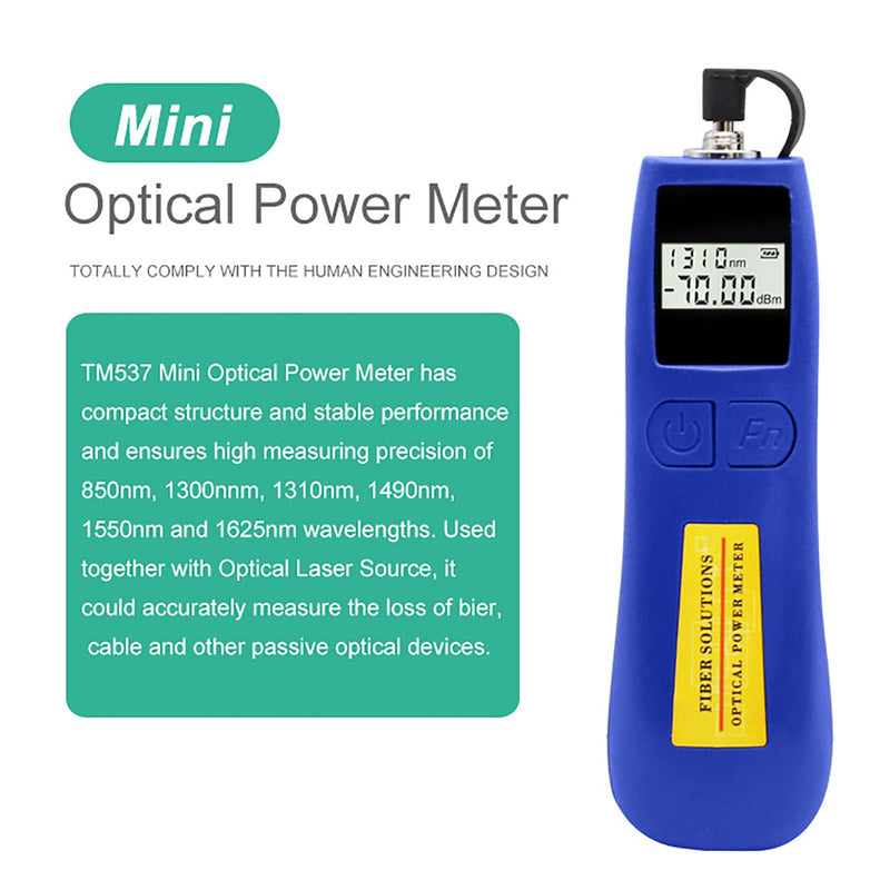 [Australia - AusPower] - Optical Power Meter TL537A, -70 to +10dBm Range, 6 Wavelengths, Handheld Fiber Light Meter 