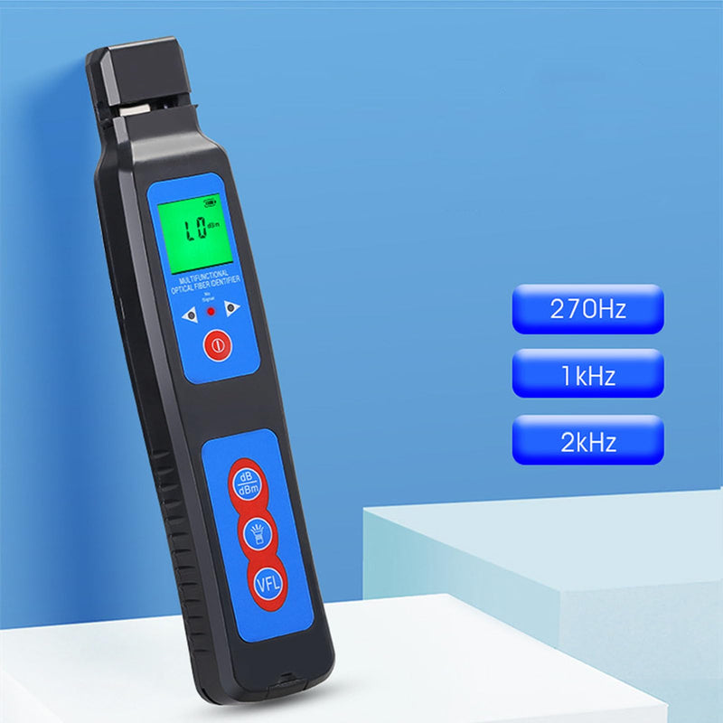 [Australia - AusPower] - Optical Fiber Identifier, Optic Dominant Traffic Detector, 10km Range Fiber Detector with VFL Red Light Source, Handheld Fiber Optic Identifier Cable Tester 