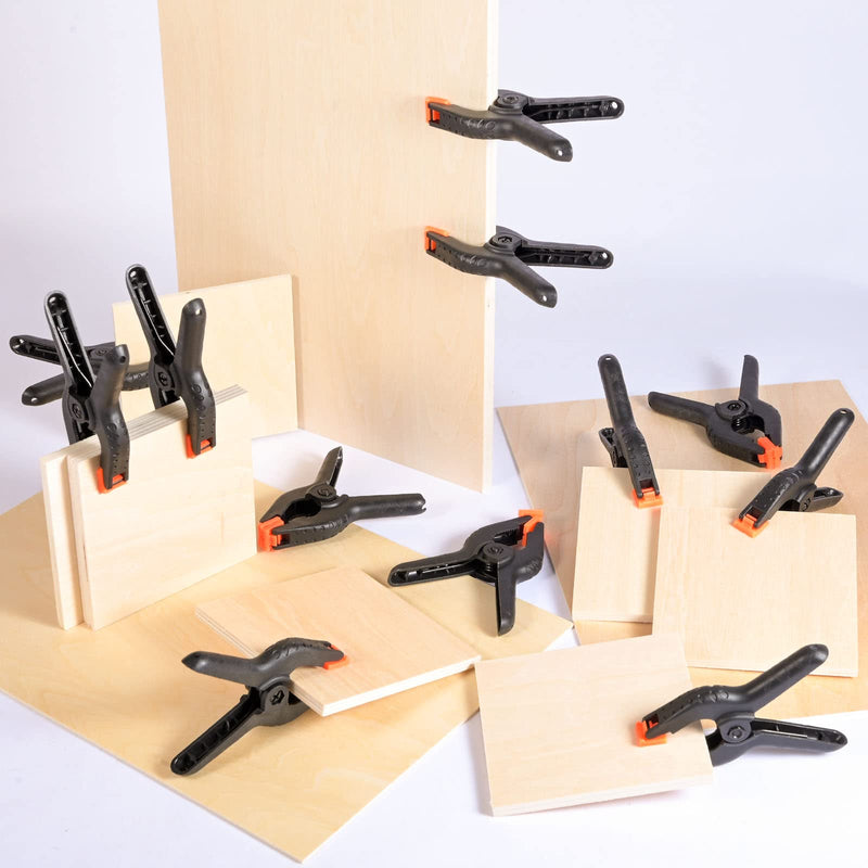 [Australia - AusPower] - 20 Packs Spring Clamps, 3.5 inch Spring Clamps Heavy Duty for Crafts and Professional Plastic Spring Clamps for Woodworking, Small Spring Clips Clamps for Backdrop Stand Photography Clamp Toresano 