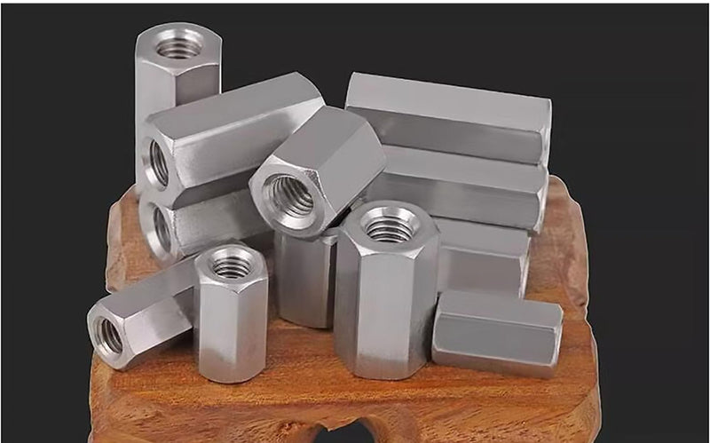 [Australia - AusPower] - 5PCS M5 X 0.8-Pitch 10mm Length 304 Stainless Steel Metric Hex Coupling Nut 