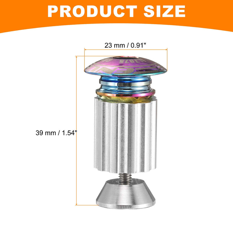 HARFINGTON 2 Pair Bike Handlebar End Plugs Aluminum Bar End Caps 18-20mm Adjustment Expanding Locking with Screw for MTB Road BMX Fixed Gear Bike, Multicolor