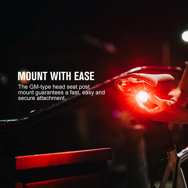 [Australia - AusPower] - OLIGHT RN 120 C Bike Lights, 120 Lumens Tail Light 260 Degree Visibility, 1500m Viewable Range, USB Rechargeable Bike Break Light, IPX6 Waterproof, Road and Urban Cyclists Type C 