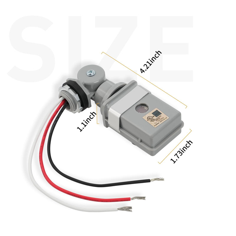 [Australia - AusPower] - 2 Pack Photo Cell for Outdoor Lighting Dusk to Dawn Sensor Photoelectric Switch for Porch Yard LED Flood Lights, 120VAC 50/60Hz Photocell Sensor IP54 Waterproof 2 